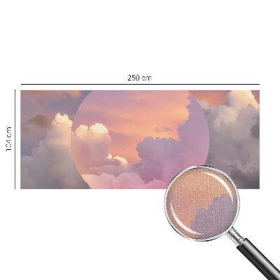Children's wall mural with an ethereal cloud design