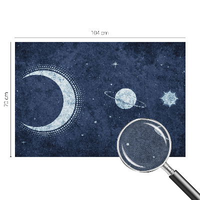 Peel and stick wall mural with a star motif
