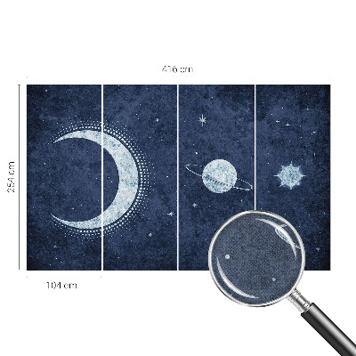 Peel and stick wall mural Star motif