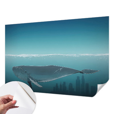 Peel and stick wallpaper mural with the Water Harmony design