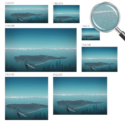 Peel and stick wallpaper mural with the Water Harmony design