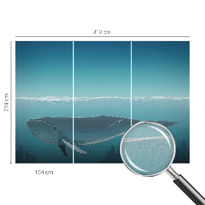 Peel and stick wallpaper mural with the Water Harmony design