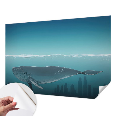 Peel and stick wallpaper mural with the Water Harmony design