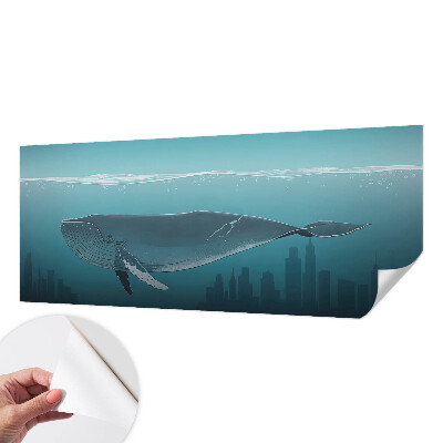 Peel and stick wallpaper mural with the Water Harmony design