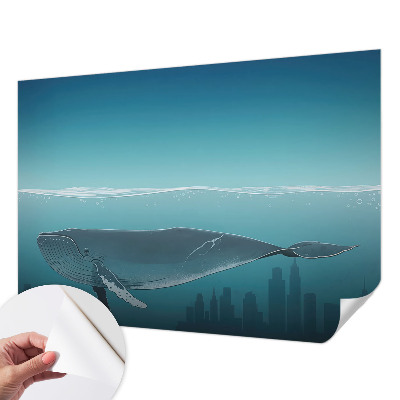 Peel and stick wallpaper mural with the Water Harmony design