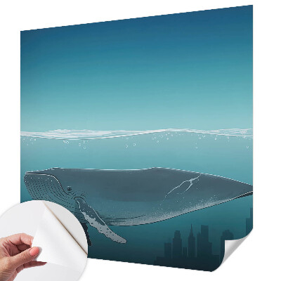 Peel and stick wallpaper mural with the Water Harmony design