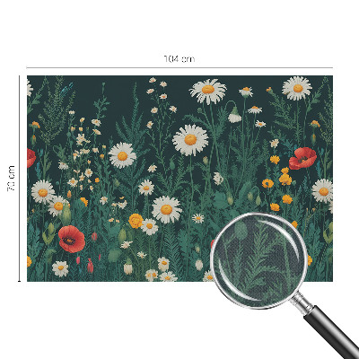 Removable wall mural wallpaper Wildflowers