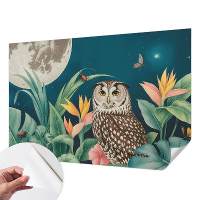 Peel and stick wall mural for bedroom Moon Safari