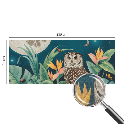 Peel and stick wall mural for bedroom with a Moon Safari design