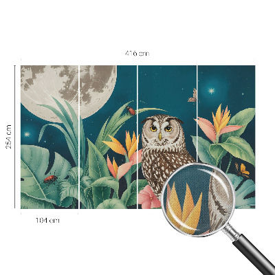 Peel and stick wall mural for bedroom Moon Safari