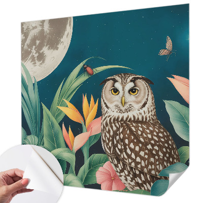 Peel and stick wall mural for bedroom Moon Safari