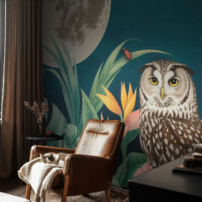 Peel and stick wall mural for bedroom Moon Safari