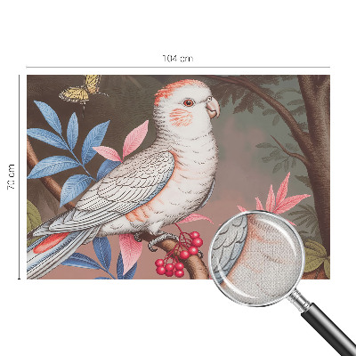Peel and stick wall mural for kids' room with a tropical nature design