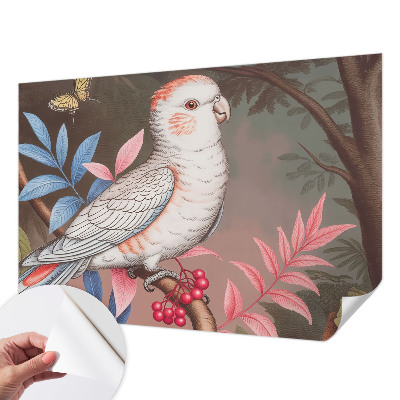 Peel and stick wall mural for kids' room with a tropical nature design