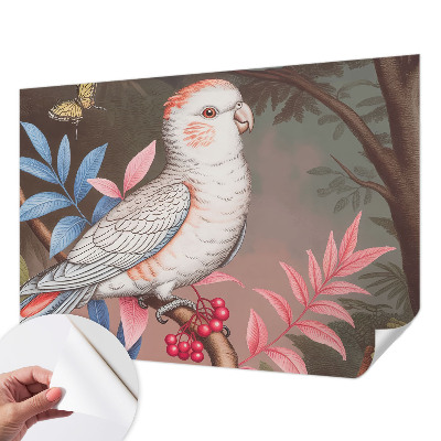 Peel and stick wall mural for kids' room with a tropical nature design