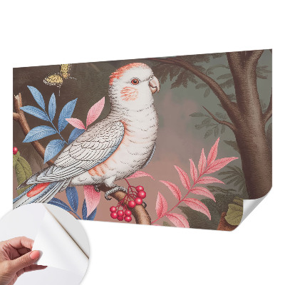 Peel and stick wall mural for kids' room with a tropical nature design
