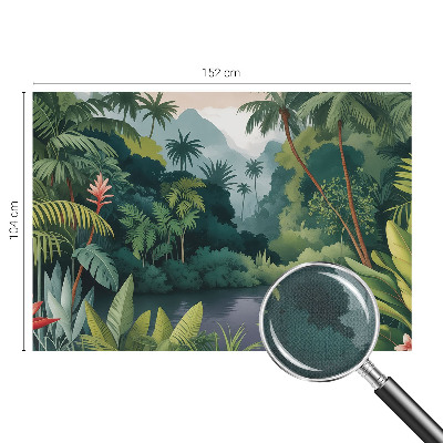 3D wall mural with an exotic scenery design