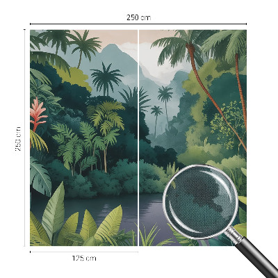3D wall mural with an exotic scenery design