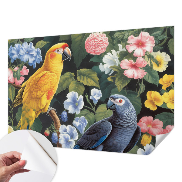 Nursery wall mural Exotic birds