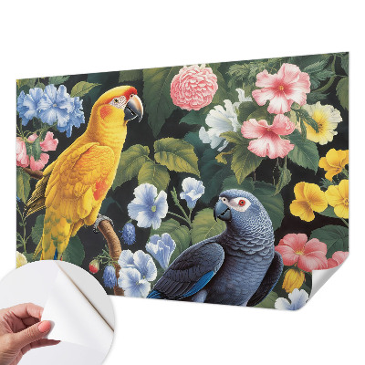Nursery wall mural Exotic birds