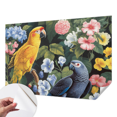 Nursery wall mural Exotic birds