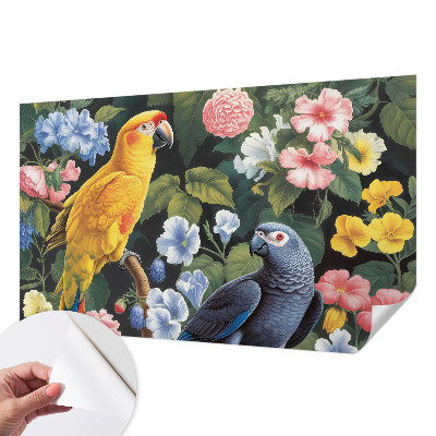 Nursery wall mural Exotic birds