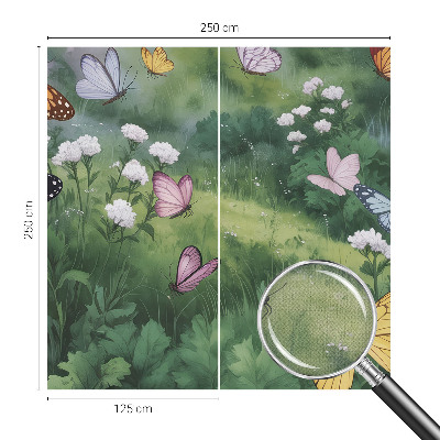 Baby room wall mural Butterflies in the meadow
