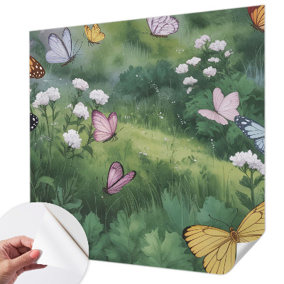 Baby room wall mural Butterflies in the meadow