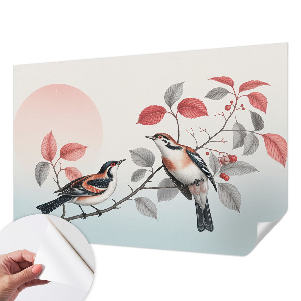 Children's wall mural Sitting birds