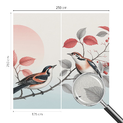 Children's wall mural Sitting birds