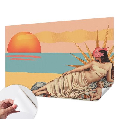 Peel and stick wall mural featuring 