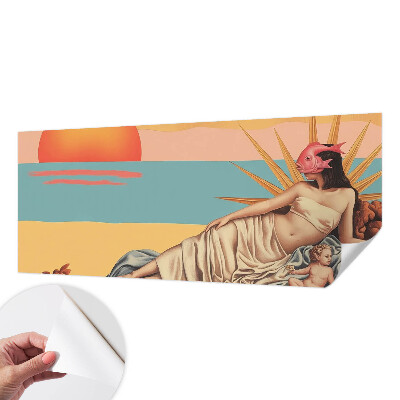 Peel and stick wall mural featuring 