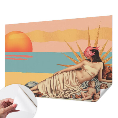 Peel and stick wall mural featuring 