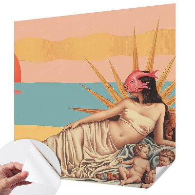Peel and stick wall mural featuring 