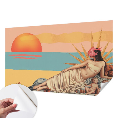 Peel and stick wall mural featuring 