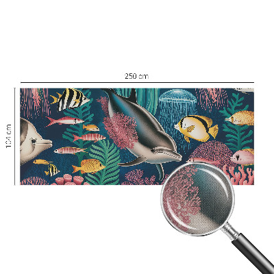 Stick-on wall mural Underwater fauna