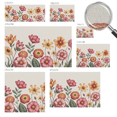 Self-adhesive photo wallpaper with a floral arrangement design