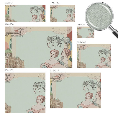 Removable wall mural Classic collage