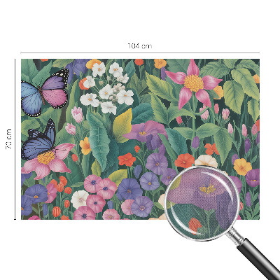 Peel and stick wall mural for bedroom with a floral explosion design
