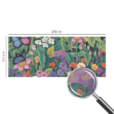 Peel and stick wall mural for bedroom with a floral explosion design