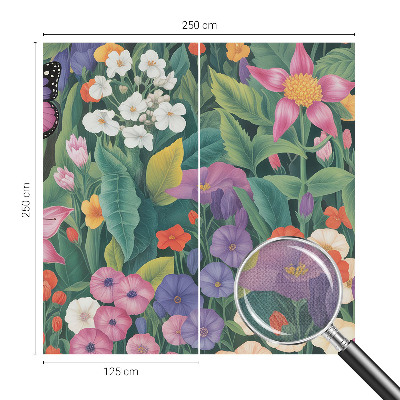 Peel and stick wall mural for bedroom Flower explosion