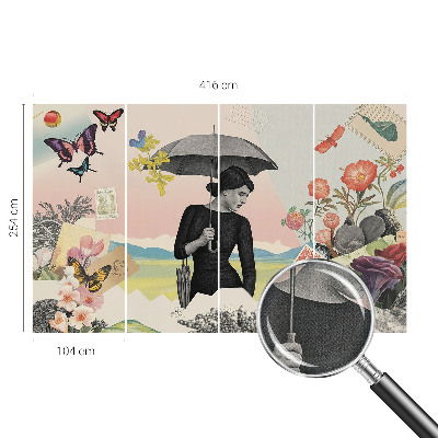 3D wall mural Romantic collage