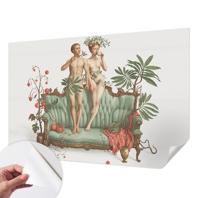 Baby room wall mural with a mysterious elegance motif