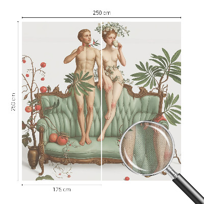 Baby room wall mural with a mysterious elegance motif