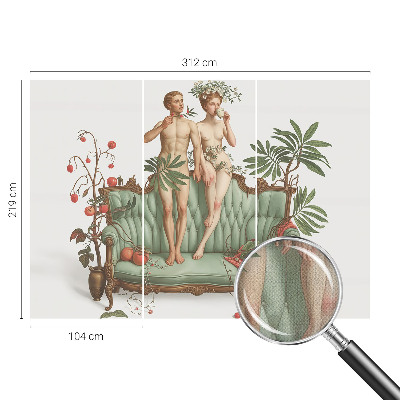 Baby room wall mural with a mysterious elegance motif