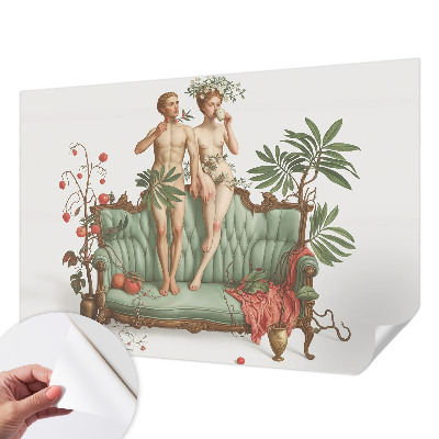 Baby room wall mural with a mysterious elegance motif