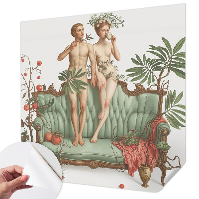 Baby room wall mural with a mysterious elegance motif