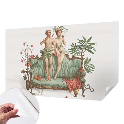 Baby room wall mural with a mysterious elegance motif