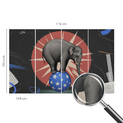 Peel and stick wall mural Circus elephant