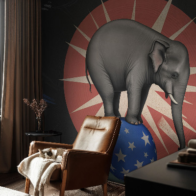 Peel and stick wall mural Circus elephant